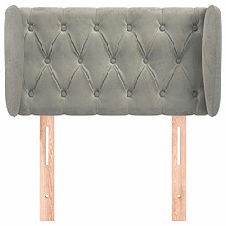 Avis Maison Chic Tête de lit scandinave avec oreilles,meuble de chambre Gris clair 83x23x78/88 cm Velours -MN61303