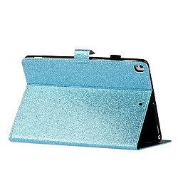 Wewoo Housse Étui Coque Pour iPad 10.2 / 10.5 Etui à rabat horizontal en cuir avec poudre de scintillement support et fente carte Bleu pas cher