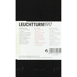 Leuchtturm1917 327986 Bloc reporter pocket A6 185 pages numérotées Noir - Ligné