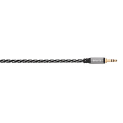 HAMA Câble audio, Jack 3,5 mm/Jack, stéréo, textile, doré, 0,5 m