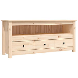 vidaXL Meuble TV 114x35x52 cm Bois de pin massif