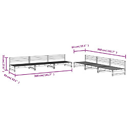 Acheter vidaXL Salon de jardin 6 pcs bois massif douglas