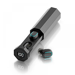 General Écouteurs Bluetooth 5.0, microphone intégré, écouteurs étanches Ipx, paire rapide, confortable, appels sans fil, musique, assistant vocal natif,(noir)