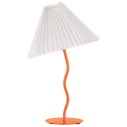 Beliani Lampe à poser en métal orange ALWERO