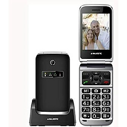 New Majestic TLF-SILENO 82 FLIP 7,11 cm (2.8') 112 g Noir Téléphone pour seniors