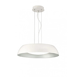 Luminaire Center Suspension Argenta blanc mat 1 ampoule 30cm