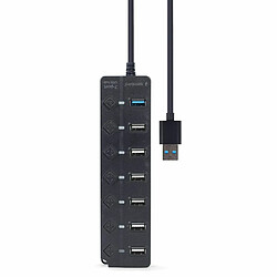 Avis Hub USB GEMBIRD UHB-U3P1U2P6P-01 Noir