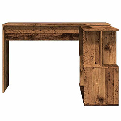 Avis vidaXL Bureau d'angle vieux bois 200,5x50x76 cm bois d'ingénierie