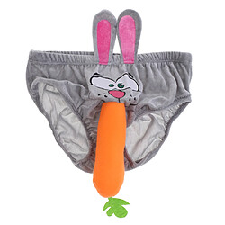 Homme Lapin Slip aux Oreilles Carotte Drôles Cadeau de Blague pour Enterrement de Vie