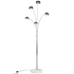 Avis Alterego Lampadaire 5 branches 'FIVE BOWS' en métal chromé