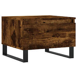 vidaXL Table basse chêne fumé 50x46x35 cm bois d'ingénierie