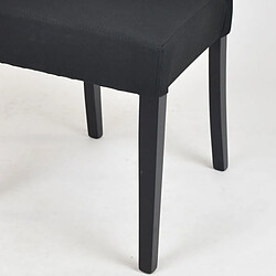 Acheter Dansmamaison Duo de chaises tissu Noir - PISE