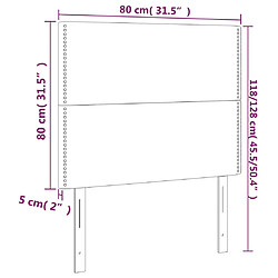 vidaXL Têtes de lit 2 pcs Bleu foncé 80x5x78/88 cm Velours pas cher