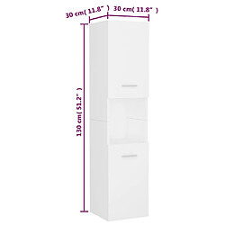 vidaXL Ensemble de meubles de salle de bain Blanc Bois d'ingénierie pas cher