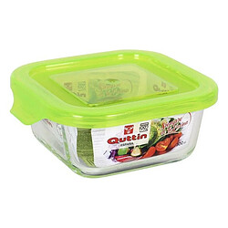 Totalcadeau Lunch-box carré avec couvercle boite de conservation Mesure - 750 cc - 16 x 16 x 6 pas cher