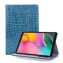 Wewoo Housse Coque Etui à rabat horizontal en cuir texturé Crocodile pour Galaxy Tab S5e 10.5 T720 / T725avec supportlogements cartes et porte-monnaie bleu