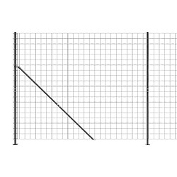 Avis vidaXL Clôture en treillis métallique avec bride anthracite 1,6x10 m