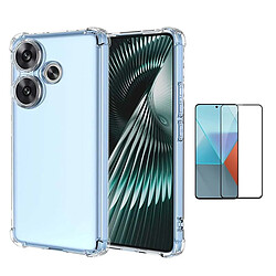 NIS Kit de couverture anti-choc Superprotect + film de verre transparent 5D Full Cover Poco F6