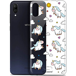 Caseink Coque Pour Wiko Y80 (6 ) [Gel HD Collection Fantasia Design Licorne In the Sky - Souple - Ultra Fin - Imprimé en France]