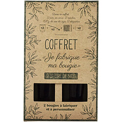 The Home Deco Factory Coffret 2 bougies à confectionner à la cire soja.