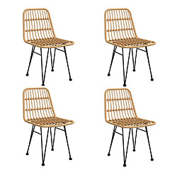 Acheter Salle à dîner de jardin 5 pcs,Table et chaise à manger Résine tressée -MN64827