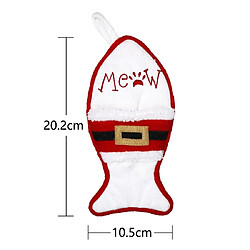 Avis Wewoo 2 PCS CX20223 Multi-fonction Poisson Forme Sac De Noël Chaussette Cadeau Couteau Fourche Fourreau Arbre De Pendentif Décoration Blanc