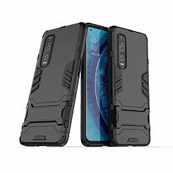 Coque en TPU Hybride 2 en 1 avec béquille noir pour votre Oppo Find X2 Pro