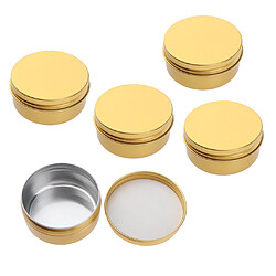 Acheter 5 pcs Vide Maquillage En Aluminium Pot Jar Étain Lip Baume Conteneur Boîte De Stockage 60 ml