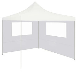 vidaXL Paroi latérale de belvédère avec fenêtres 4x2 m Blanc