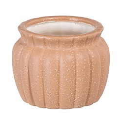 BigBuy Home Cache-pot Orange Céramique 13,5 x 13,5 x 10 cm