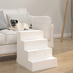 vidaXL Escalier pour animaux de compagnie Blanc 40x49x47cm Bois de pin