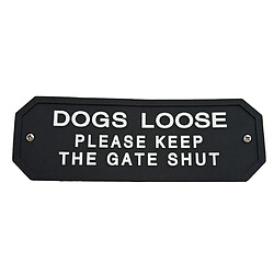 Plaque signalétique de plaque de porte de mur de jardin flexible Plaque Plaque DOGS LOOSE_1