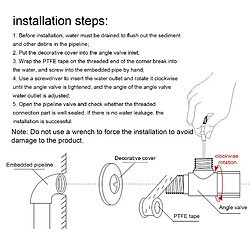 ComfortXL Robinet pour évier de vadrouille en fonte de zinc g1/2 avec eau froide