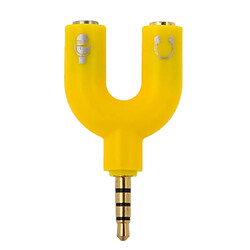 Avis Wewoo Dédoubleur Adaptateur Jack jaune 3.5mm Stéréo Mâle à 3.5mm Casque & Mic Femelle Splitter