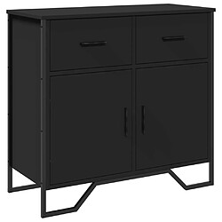 vidaXL Buffet noir 79,5x35,5x74,5 cm bois d'ingénierie