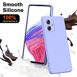 Htdmobiles Coque pour Motorola Moto G54 5G - housse etui silicone gel fine + verre trempe - MAUVE