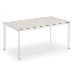 Inside 75 Table extensible 10 couverts EMINENCE EVO 230cm structure métal plateau mélaminé beige