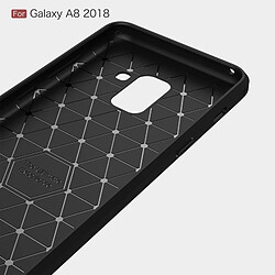 Avis Wewoo Coque noir pour Samsung Galaxy A8 2018 Texture en fibre de carbone brossé antichoc TPU étui de protection