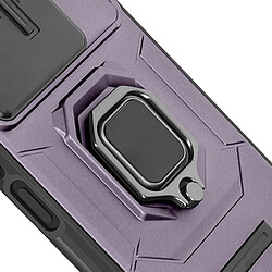 Acheter Avizar Coque pour Xiaomi Redmi 13 Bague Support Cache Caméra Coulissant Violet Foncé