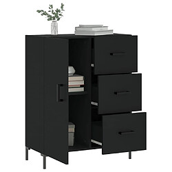 Avis vidaXL Buffet noir 69,5x34x90 cm bois d'ingénierie