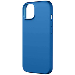 Avizar Coque pour iPhone 15 Silicone Premium Semi rigide Finition Mate Douce Bleu