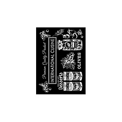 Mani Textile Tapis Internationale Cuisine - Noir