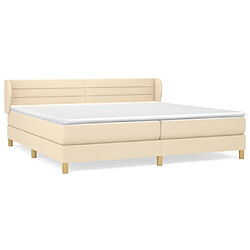 Maison Chic Lit Adulte - Lit simple Lit à sommier tapissier avec matelas moelleux - Meuble de Chambre - Crème 200x200 cm Tissu -MN38163