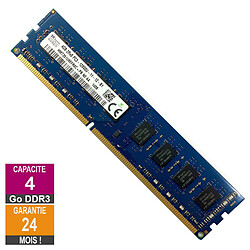 Barrette Mémoire 4Go RAM DDR3 Hynix HMT351U6EFR8C-PB PC3-12800U 1600MHz 2Rx8 - Reconditionné