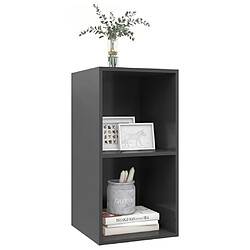 Avis Maison Chic Meuble TV scandinave mural Banc TV suspendu pour salon - Gris 37x37x72 cm Aggloméré -MN85000