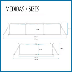 Acheter Piscine Démontable Rectangulaire Bestway Steel Pro 300x201x66 cm Capacité de 3.000 Litres Couleur Bleu