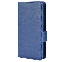 Etui en PU texture litchi, antichoc avec support, bleu foncé pour votre Ulefone Armor 11T 5G/Armor 11 5G