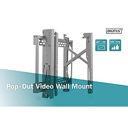 DIGITUS Support TV Mural - pour téléviseurs ou moniteurs 45-70`` - Fonction Pop-Out - Charge Max. 70 kg - VESA 200x200 à 600x400 - antivol - réglage Fin - Noir pas cher