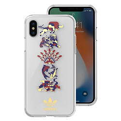 Adidas Coque pour iPhone X et XS Silicone Gel Motif Jovial Fine Légère Transparent