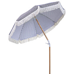 Beliani Parasol de jardin d 150 cm noir et blanc MONDELLO pas cher